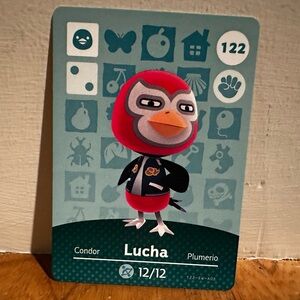 Animal Crossing Amiibo Card: Lucha